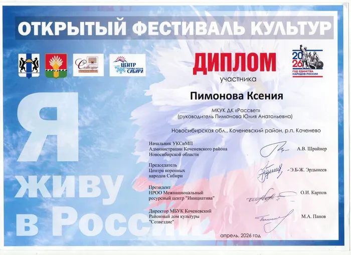 Диплом участника КП